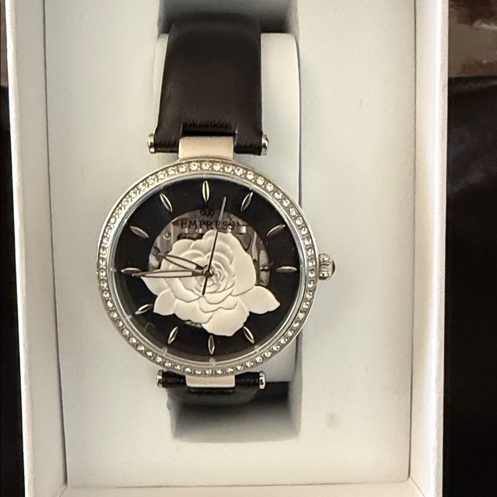 Empress Women's Black and Silver Watch